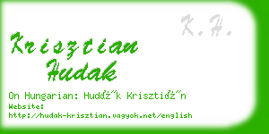 krisztian hudak business card